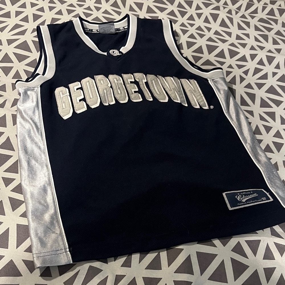 Georgetown Jersey . Colosseum Kids' Navy and Silver Jersey